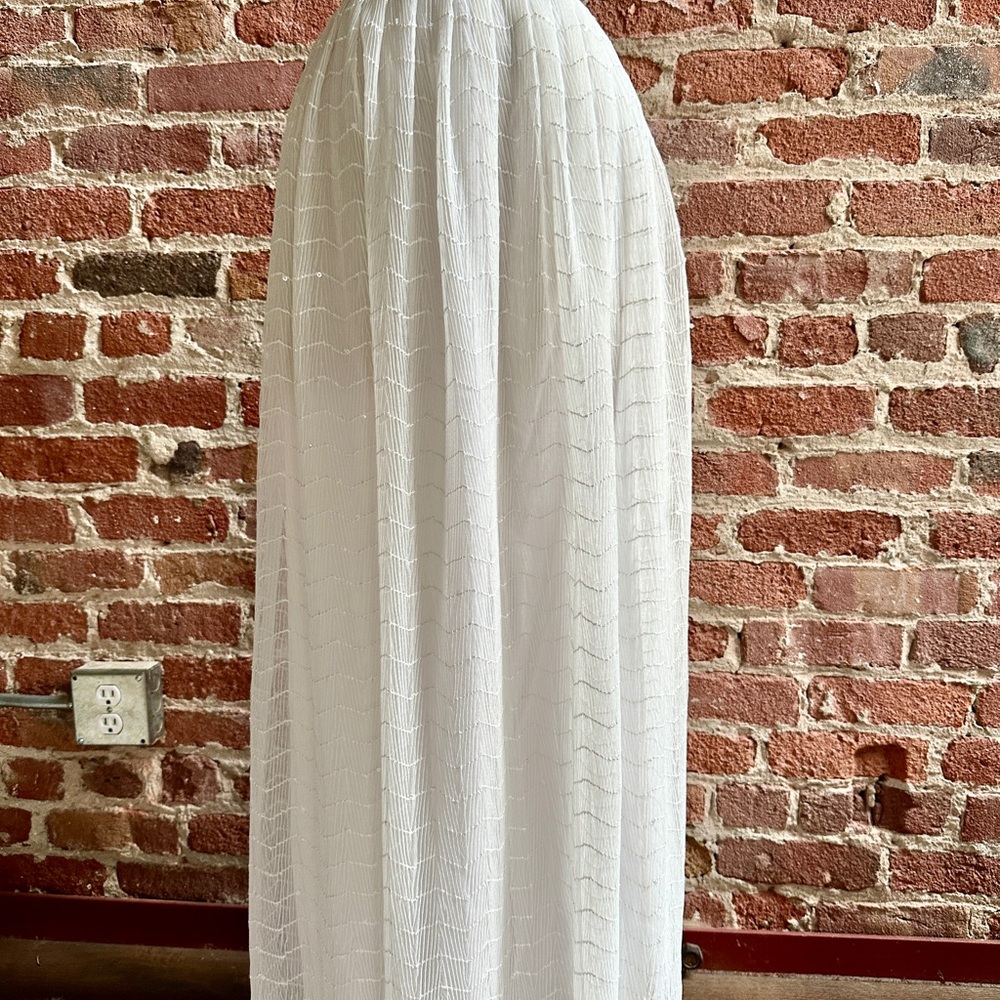 Alice + Olivia Tulle White Maxi Skirt